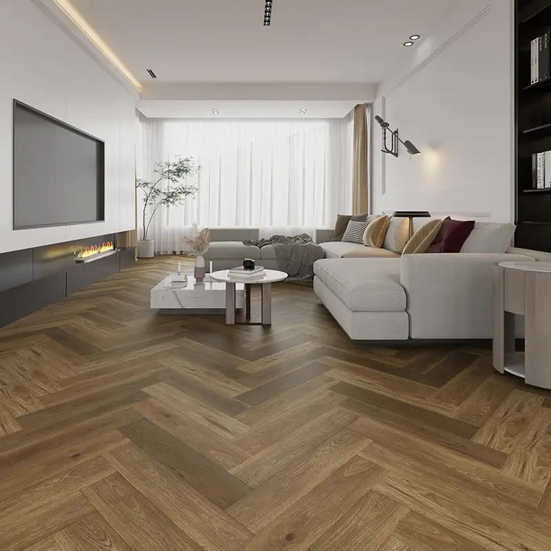 Premium LVT Herringbone - English Oak - Sample