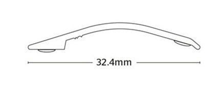 Premier Ramp Edge Threshold 12mm - Brushed Light Bronze - 0.9M