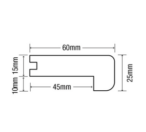 Preemo Flooring 15mm Short Nosing Grooved Oak Unfinished 900mm
