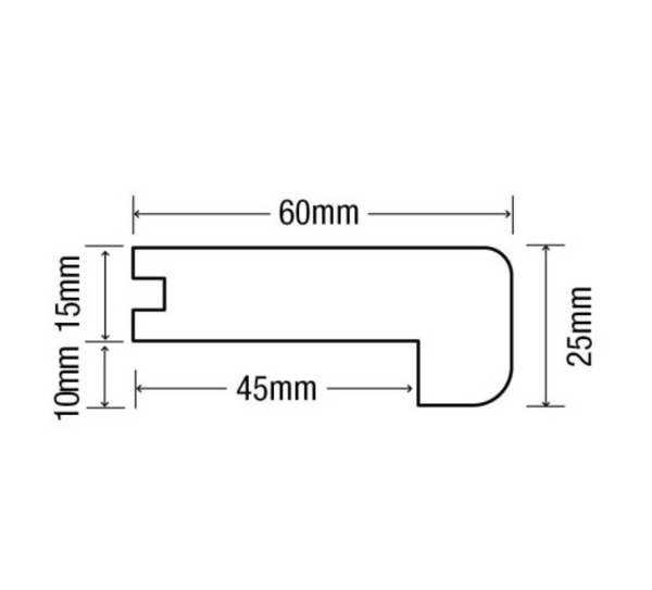 Preemo Flooring 15mm Short Nosing Grooved Oak Unfinished 900mm