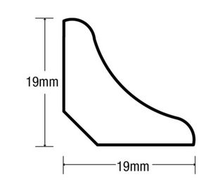 Preemo Flooring Solid Oak Scotia Beading 19x19, 2.7M