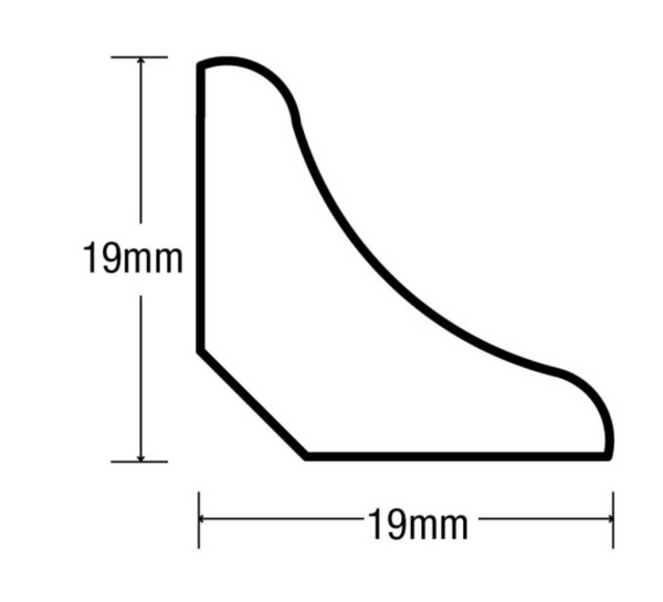 Preemo Flooring Solid Oak Scotia Beading 19x19, 2.7M