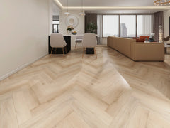 Premium LVT Herringbone - Hazelnut Brown Oak - Sample