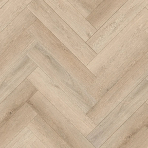 Premium LVT Herringbone - Hazelnut Brown Oak