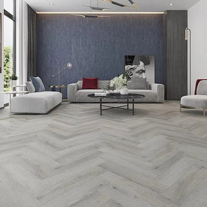 Premium LVT Herringbone - Havana Grey Oak