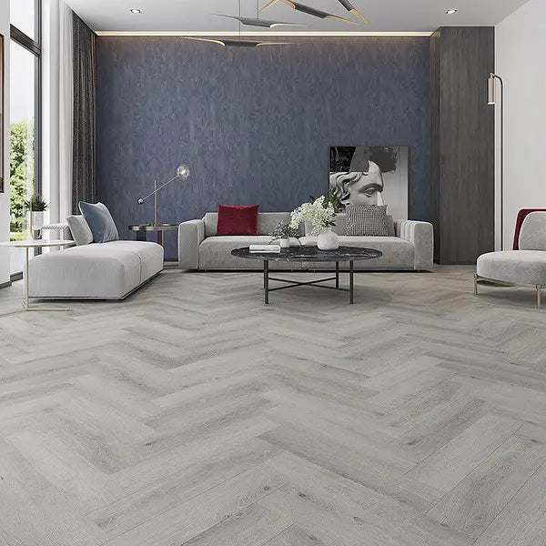 Premium LVT Herringbone - Havana Grey Oak