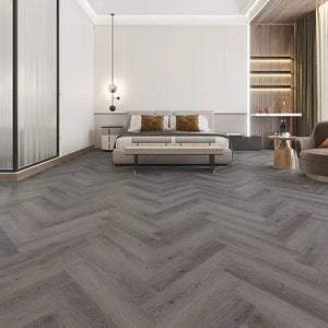 Premium LVT Herringbone - Hickory Grey Oak - Sample